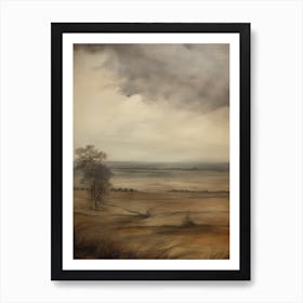 Muted Countryside Painting Art Print