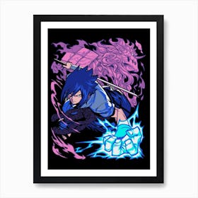 Sasuke Anime Poster 1 Art Print