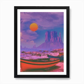 Neon Beach Art Print