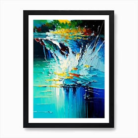 Water Splatter Water Waterscape Impressionism 1 Art Print