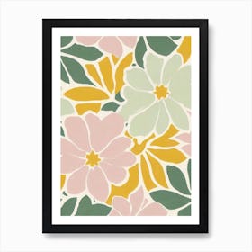 Cypress Pastel Floral 2 Flower Art Print