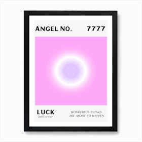 Angel Number 777 Luck Art Print