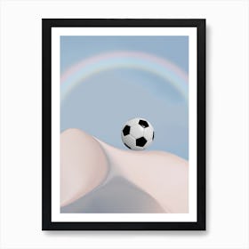 Mirage Rainbow Football Theme Art Print