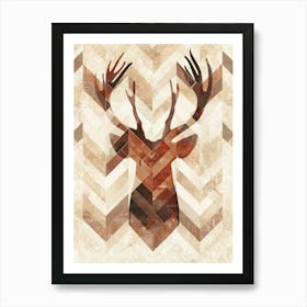 Deer Head Canvas Art Art Print