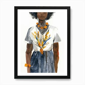 African American Woman 4 Art Print
