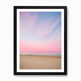 Camber Sands, East Sussex Pink Photography Art Print