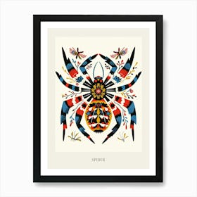 Colourful Insect Illustration Spider 6 Poster Art Print