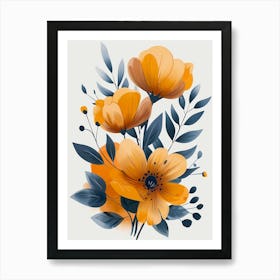 Orange Flowers Art Print