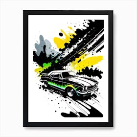Grunge Car Art Print