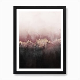 Pink And Gold Sky Art Print