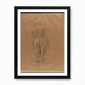 Standing Female Nude From The Back, Gustav Klimt Art Print