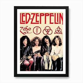 Led Zeppelin band music 1 Art Print