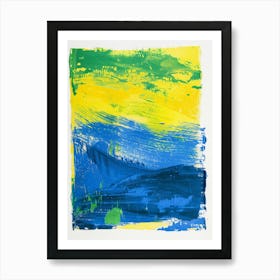 'Blue And Yellow' 1 Art Print