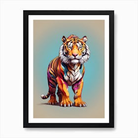 Colorful Tiger Art Print