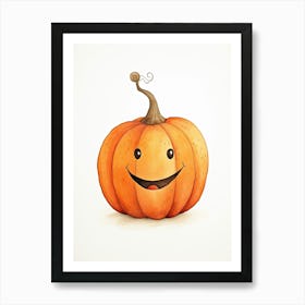 Friendly Kids Pumpkin 2 Art Print