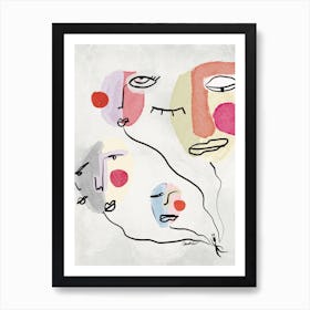 A Person Is Letting All The Sadness And Fears Away that are sad abstract faces Art Print