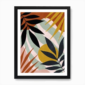 Abstract Tropical Leaves 8 Art Print