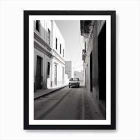 Rabat, Morocco, Spain, Black And White Photography 4 Art Print