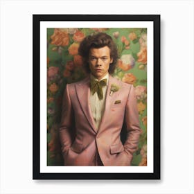 Harry Styles Retro Kitsch Portrait Art Print
