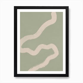 Abstract Brush Stroke 3 In Foliage Art Print