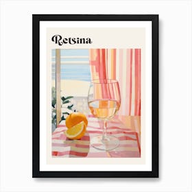 Retsina 3 Retro Cocktail Poster Art Print
