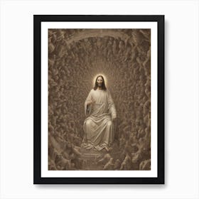 Jesus In The Throne Art Print