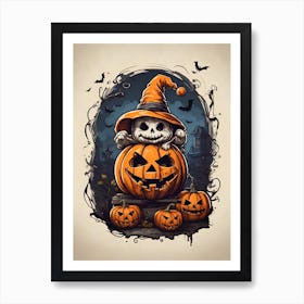 Halloween Pumpkins 4 Art Print