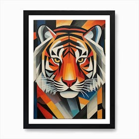 Tiger Geometric Abstract 6 Art Print