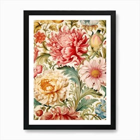 Floral Wallpaper 253 Art Print