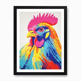 Andy Warhol Style Bird Chicken 4 Art Print