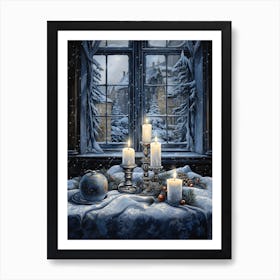 Christmas Candlelight Art Print