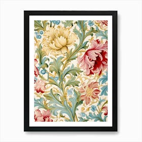 Floral Wallpaper 330 Art Print