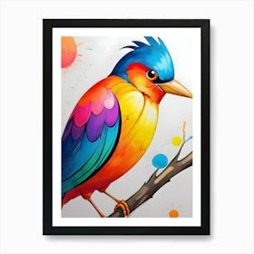 Colorful Bird -Reimagined Art Print