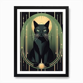 Strenght Cat Tarot Card 1 Art Print