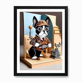 Boston Terrier -Reimagined Art Print