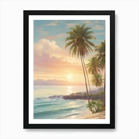 Sunset At The Beach 8 Art Print