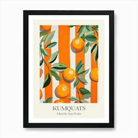 Marche Aux Fruits Kumquats Fruit Summer Illustration 2 Art Print