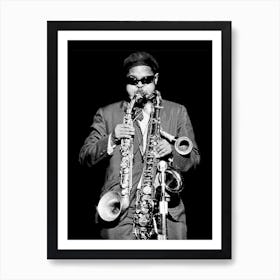 Rahsaan Roland Kirk Line Art Illustration 1 Art Print