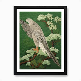 Ohara Koson Inspired Bird Painting Harrier 3 Art Print