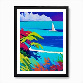 Ambergris Cay Turks And Caicos Colourful Painting Tropical Destination Art Print