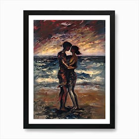 'Love At Sunset' Art Print