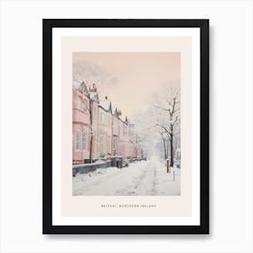 Dreamy Winter Painting Poster Belfast Northern Ireland 4 Art Print