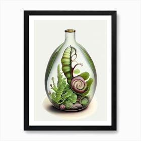 Glass Snail  Botanical Art Print