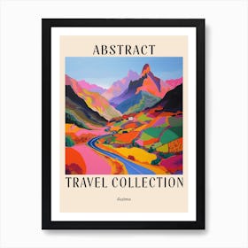 Abstract Travel Collection Poster Andorra 1 Art Print