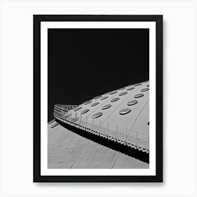 Moon - Oporto, Portugal - Black and White - Architecture Art Print