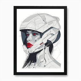 Futuristic Woman Art Print