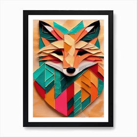 Paper Fox  Art Print