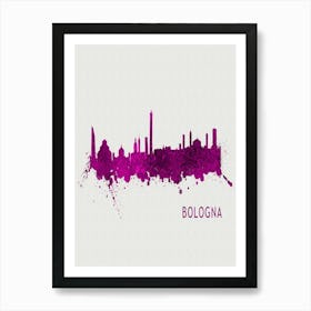 Bologna Italy City Purple Art Print