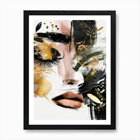 Abstract Of A Woman'S Face 8 Art Print