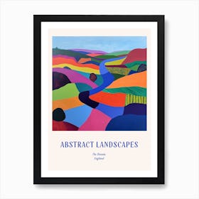 Colourful Abstract The Broads England 4 Poster Blue Póster